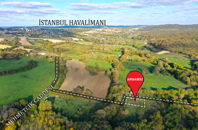 İSTANBUL HAVALİMANI YANI GÖL MANZARALI 537 m2 ARAZİ