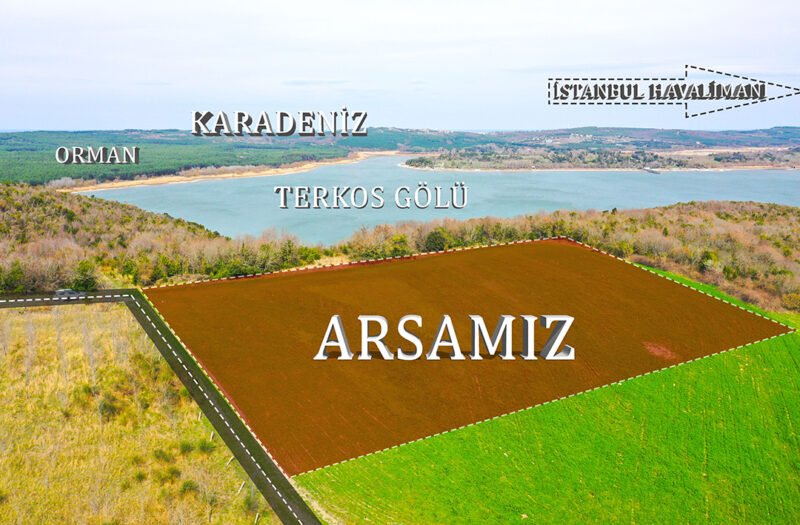 TEPE KONUMDA GÖL MANZARALI 671 m2 ARSA İSTANBUL HAVALİMANI ARSA