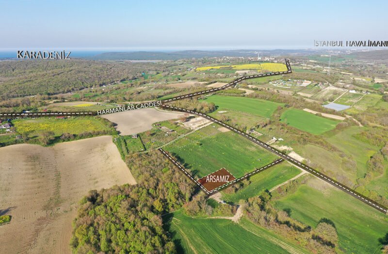 İSTANBUL HAVALİMANI YANI GÖL MANZARALI 181 m2 ARAZİ